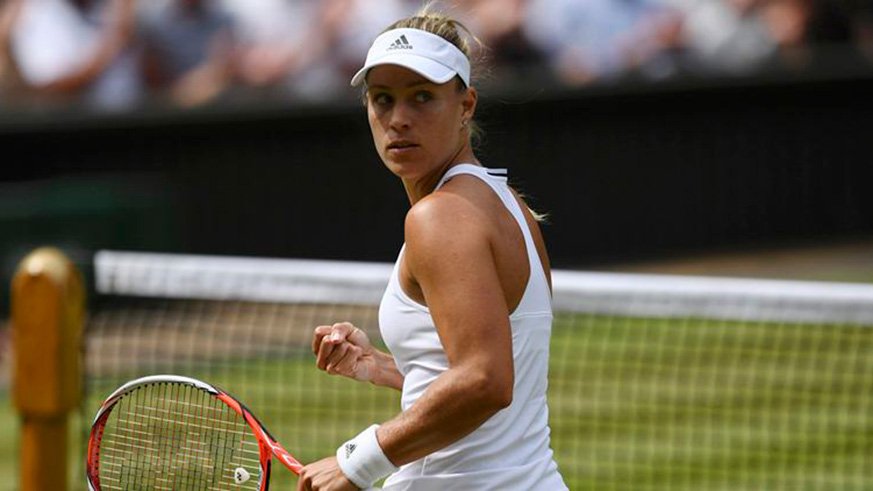 German Angelique Kerber edged Latvian Jelena Ostapenko on Thursday to set date with Serena Williams in Wimbledon final. Net photo.