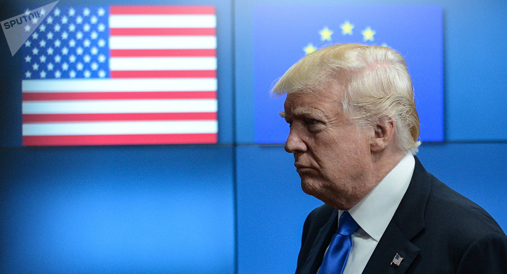 US President Donald Trump meets with EU leaders in Brussels. / Sputnik