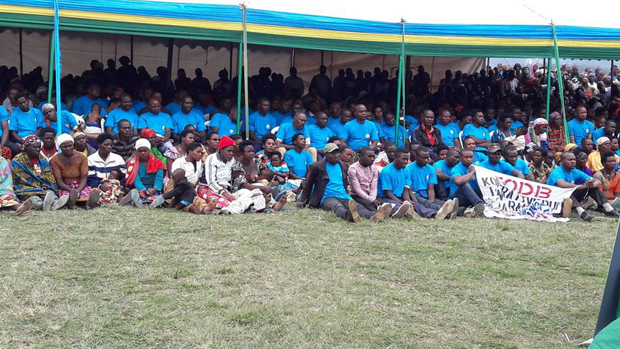 Members of Rubavu-based coops during the celebration of the International Cooperatives Day.