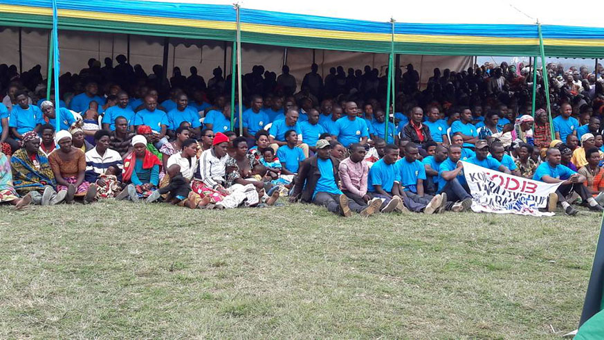 Members of Rubavu-based coops during the celebration of the International Cooperatives Day. Members of Rubavu-based coops during the celebration of the International Cooperatives Day.