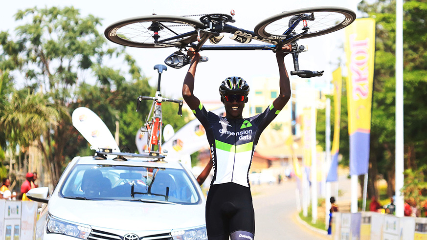 Youngster Samuel Mugisha rides for South Africaâ€™s Italy-based Dimension Data Feeder Team since January 2017. (Sam Ngendahimana)