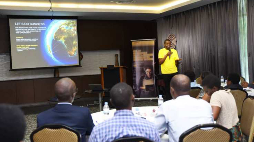 Young entrepreneurs were trained on E-commerce by DHL Express. (All photos by Frederic Byumvuhore)