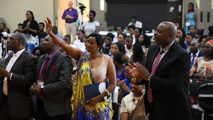 Audience during praise and worship time.