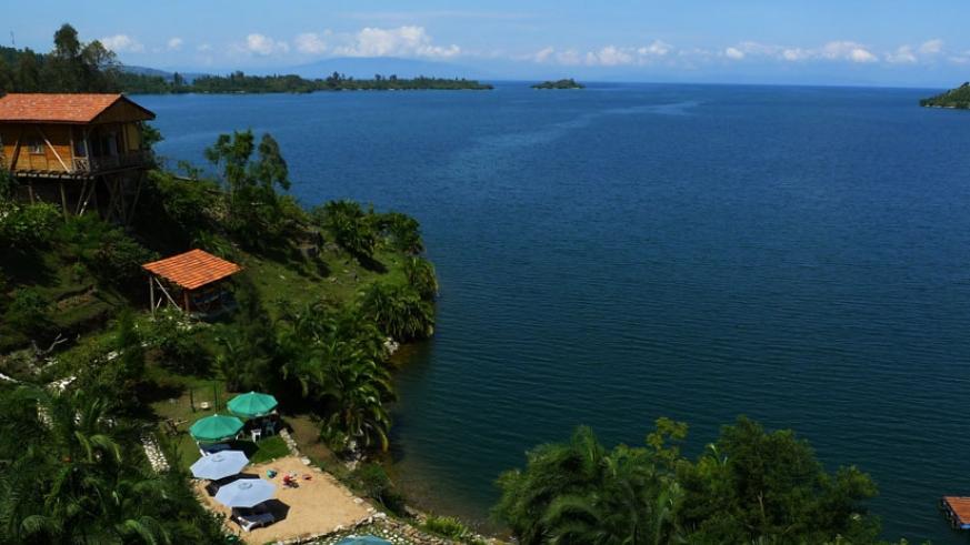 A resort facility with a sand bank for the little ones in Kibuye, Karongi District. File.
