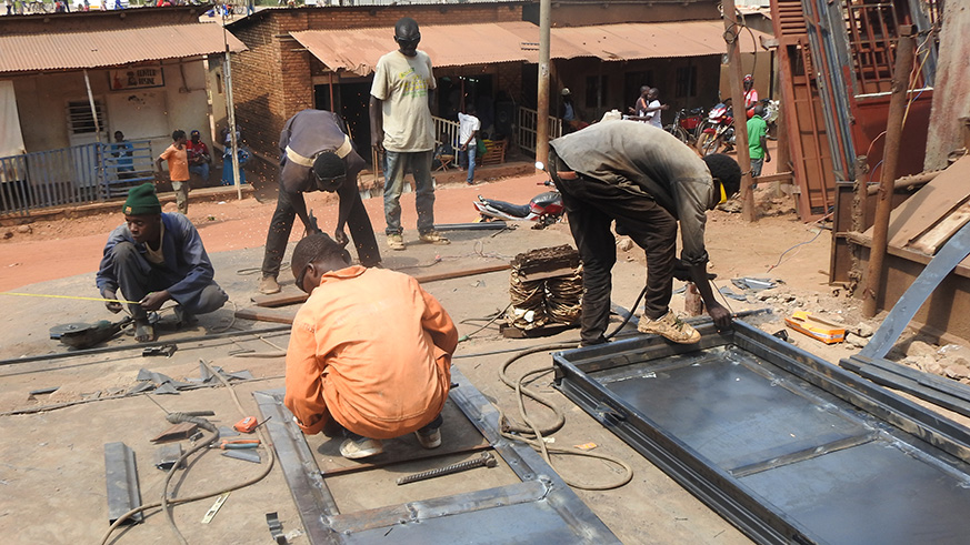 People started  welding activities in the area as result of electricity connections.All photos by Frederic Byumvuhore.