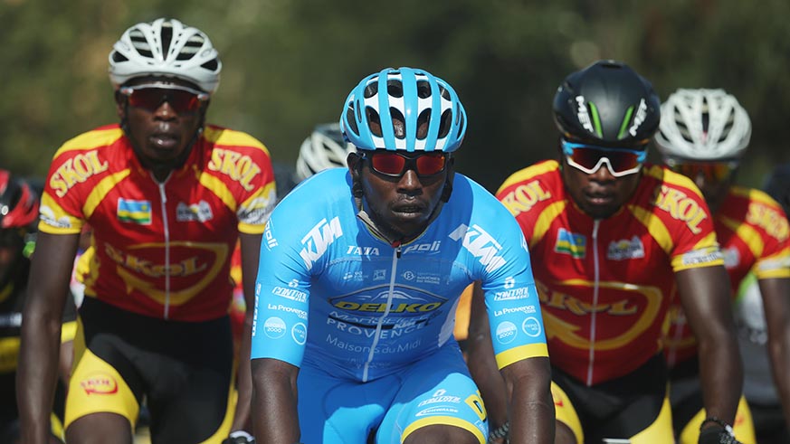 Tour du Rwanda 2017 champion Joseph Areruya in action (C) during National Cycling Championship. Sam Ngendahimana.