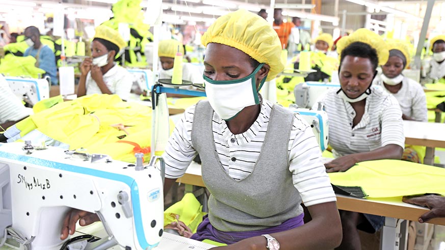 Workers at Chinese owned C&H garments factory at Kigali Special Economic Zone in Gasabo District on Thursday, July 19, 2018. Sam Ngendahimana.