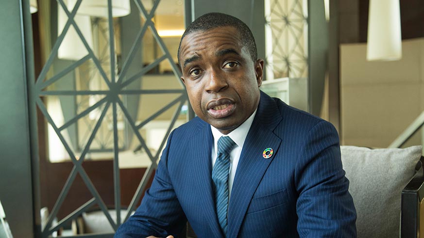 Akinwale speaks during the interview. Nadege Imbabazi.