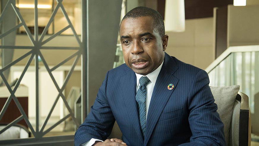 Akinwale speaks during the interview. Nadege Imbabazi.