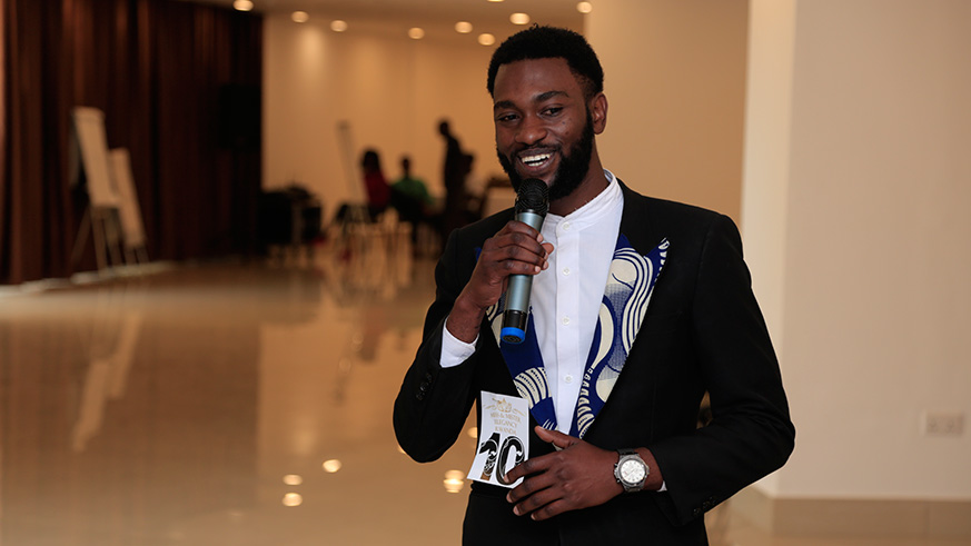 Contestant at the question and answer session during the search for 2018  Mister and Miss Elegancy. Photos by Eddie Nsabimana.