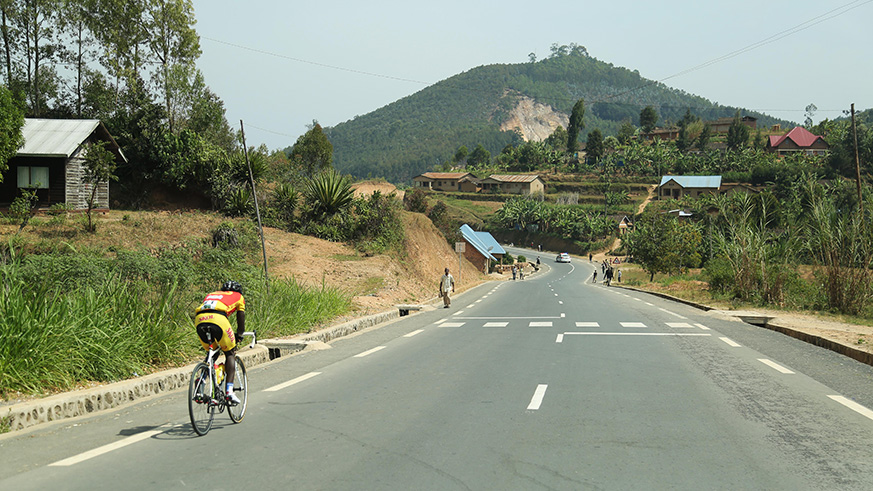 The winner of the race Munyaneza tried a solo break away in Rutsiro