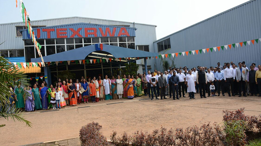 Chairman of Indian Association of Rwanda Mukesh Sahu and Founder Members on the occasion of Indian Republic Day Flag Hoisting 2018 in Kigali.