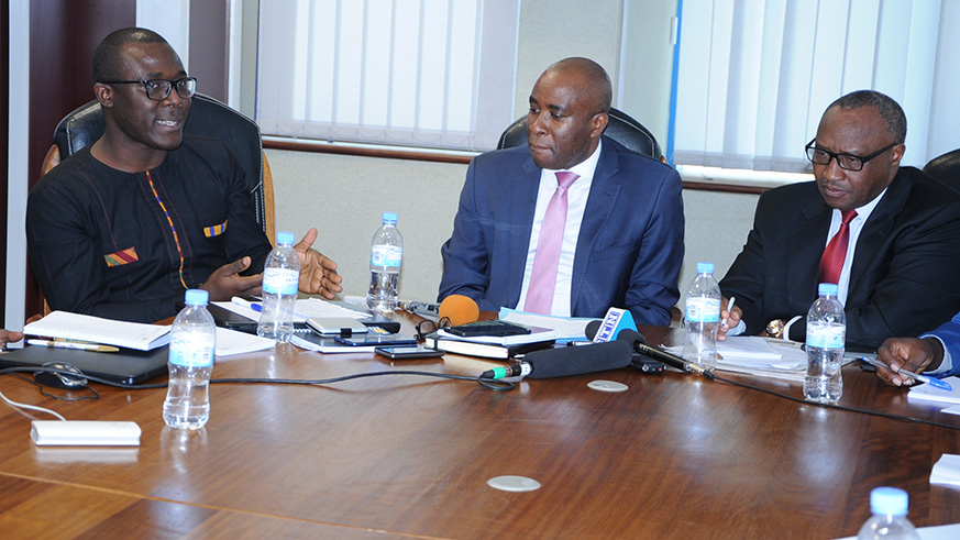 Peter Kwasi Kodjie (left) the General Secretary All African Students Union said they chose to have the summit in Rwanda because the country has showed great commitment to empowering youths. Kelly Rwamapera