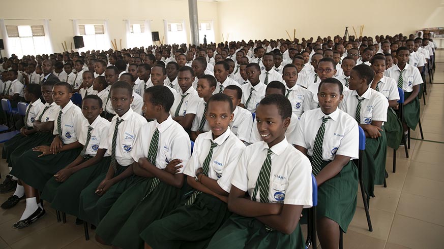 FAWE Girls School students were keen to listen to First Ladies Jeannette Kagame and Peng Liyuan, who is also a UNESCO special envoy for the advancement of girls' and women education. Courtesy.