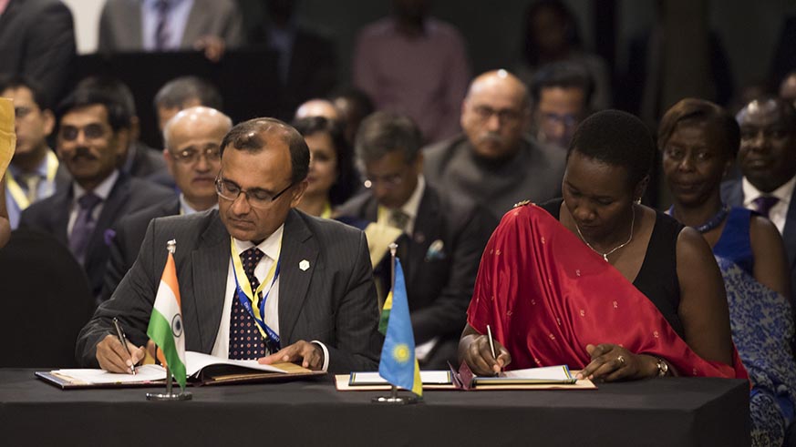 Officials from both sides signed agreements on Monday as the two countries took steps to deepen bilateral relations. Village Urugwiro.