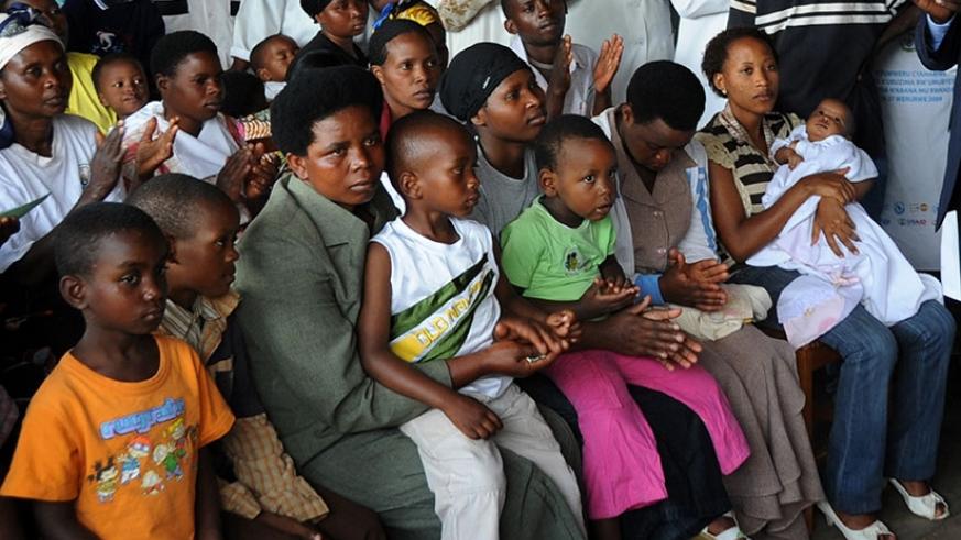 Mothers and their children at Kicukiro Health Centre in Kigali. File.