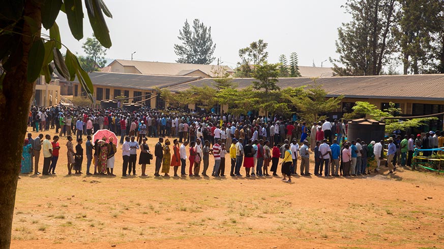 Voters queue during the previous election. File. 