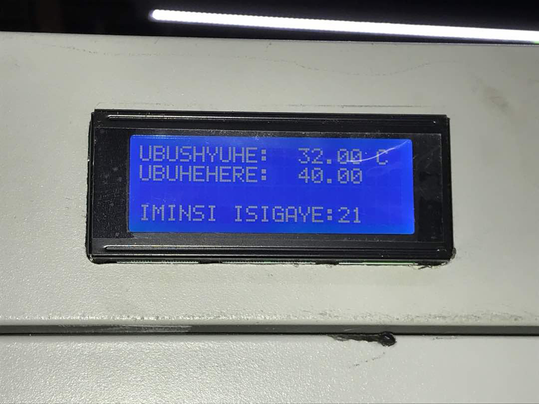 Measurement notification displayed by one of his incubators 