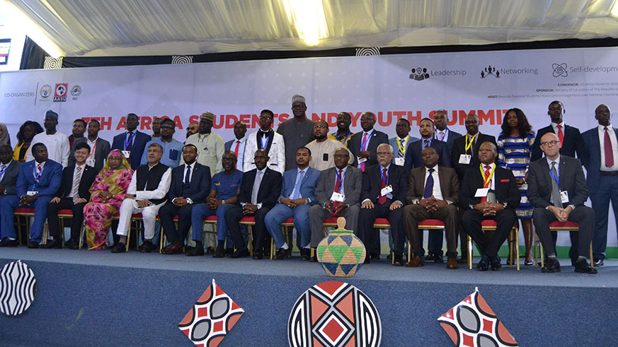 Officials who attended the summit pose a group photo. Frederic Byumvuhore