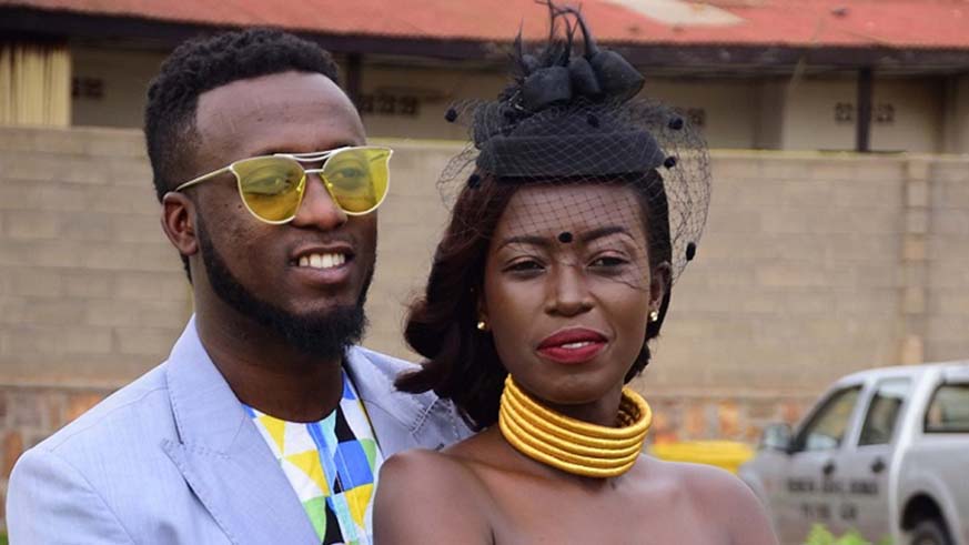 Safi and his wife Niyonizera at their civil wedding ceremony in Kigali.