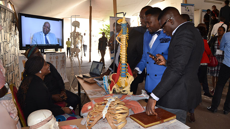 Young innovators exhibits their projects ahead of the summit.Frederic Byumvuhore