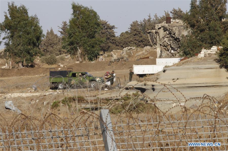 A picture taken on July 26, 2018, from the settlement of Ein Zivan in the Israeli-occupied Golan Heights.