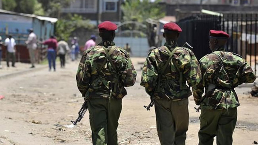 Kenya security on a patrol. 
