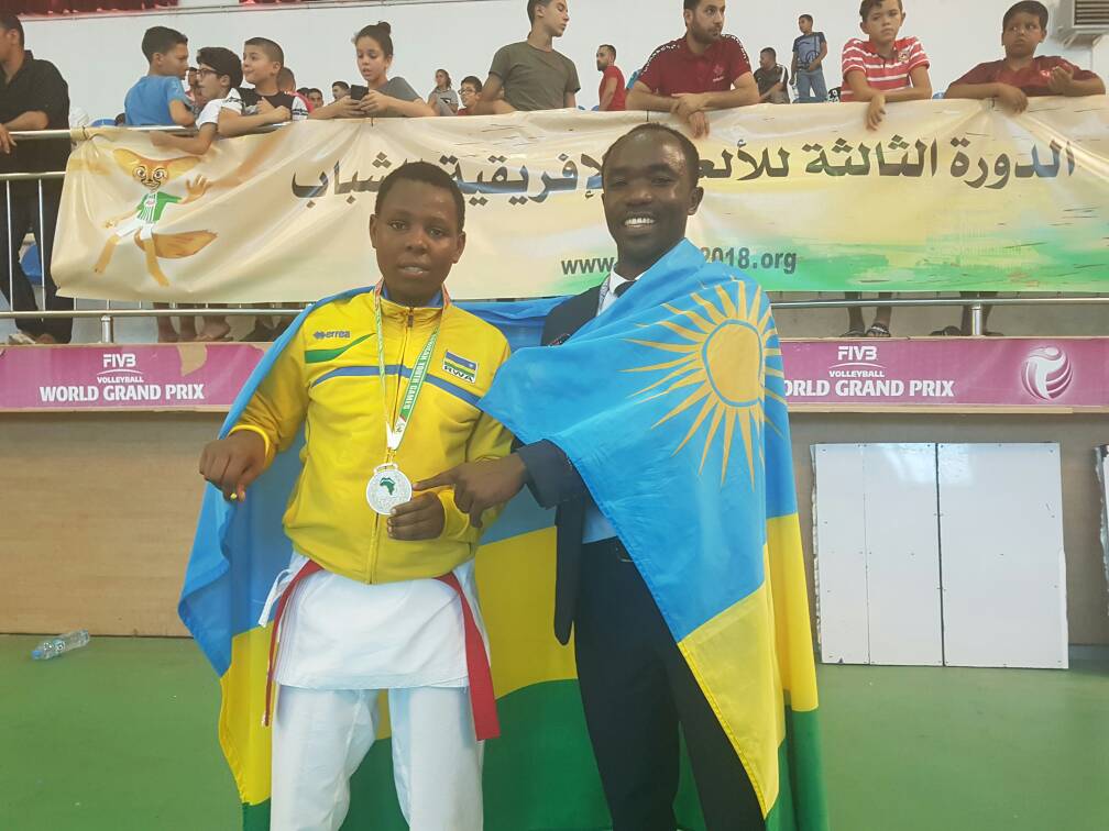 Jovia Umunezero, 17, settled for the Silver medal after losing to Morocco's Fatima-Zahra Chaja in the final round of matches on Friday. Courtesy
