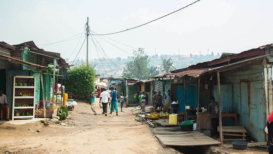 Houses in Kangondo sector which used to be called u2018Bannyaheu2019 because of its lack of pit latrines.  Nadege Imbabazi.