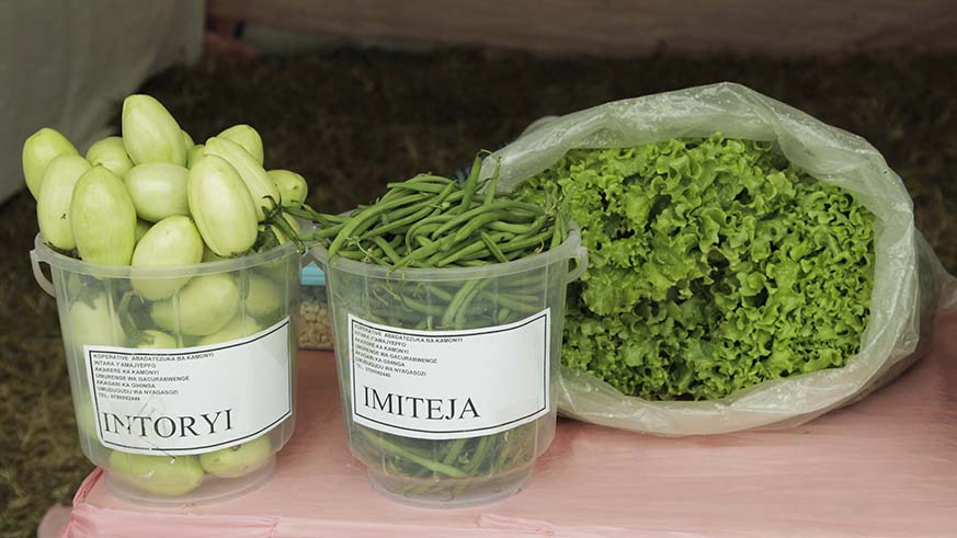 Farmers turned up to exhibit some of their produce. Sam Ngendahimana.