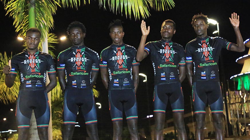 Kenya Riders Safaricom during the presentation