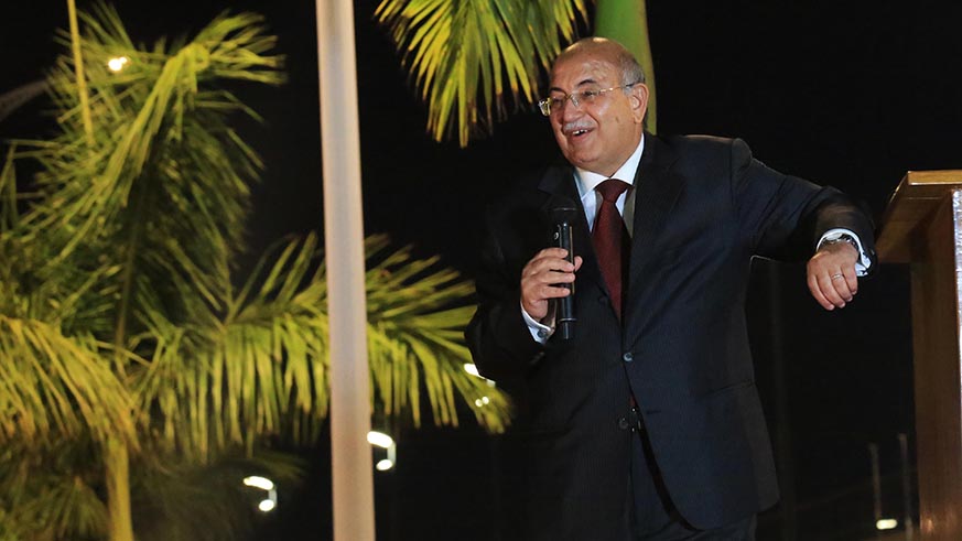 President  of the African Cycling Confederation Dr Mohamed Wagih Azzam gives his remarks