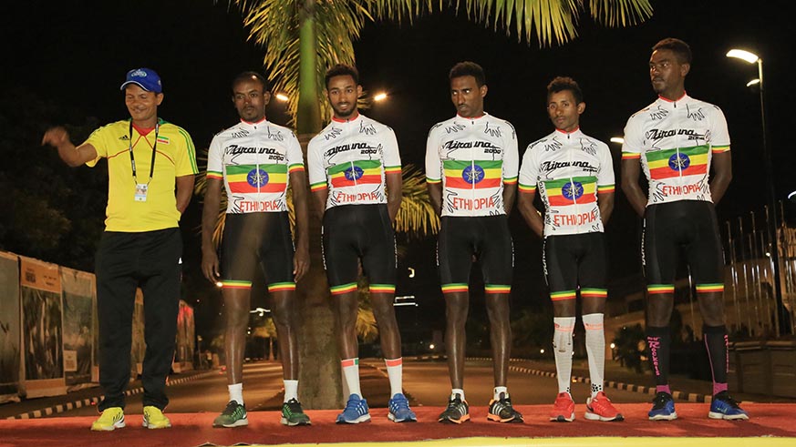 Team Ethiopia during the presentation