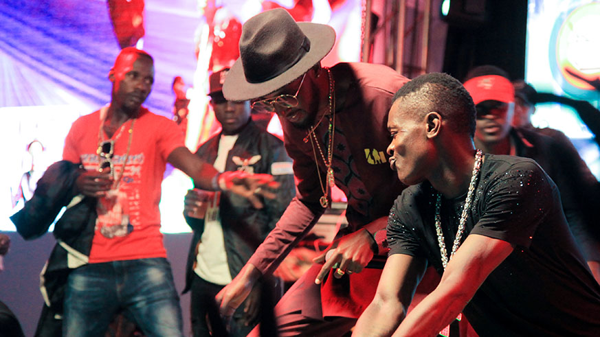 Chameleone and DJ Pius in their collabo song Agatako. (Faustin Niyigena)