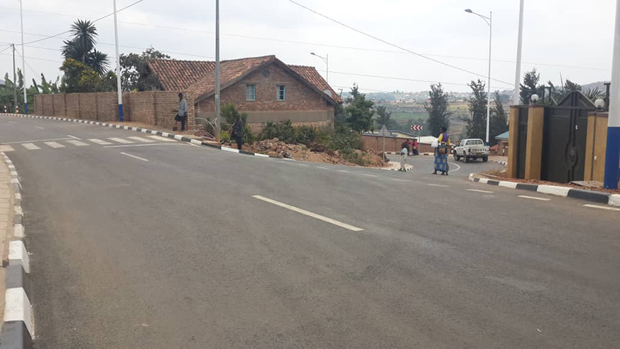 Part of a newly upgraded road in a residential neighbourhood of Muhanga District. James Karuhanga.
