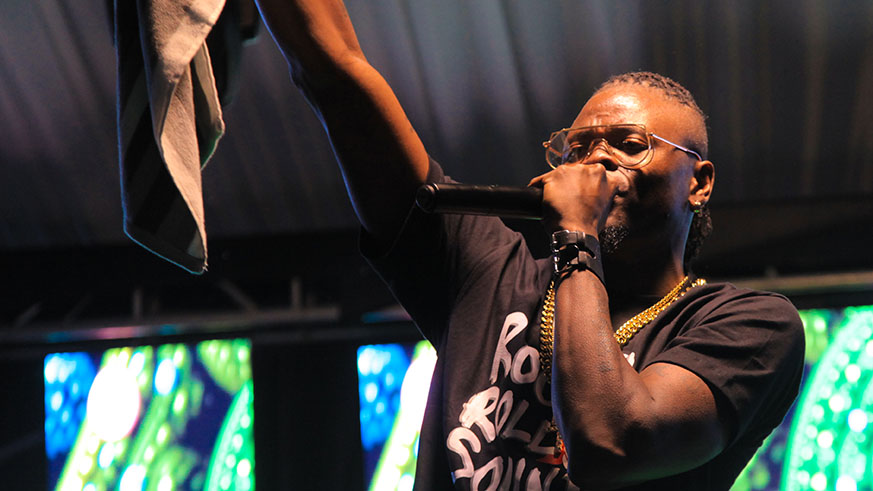 Ugandan Pallaso singing during the concert. (Faustin Niyigena)