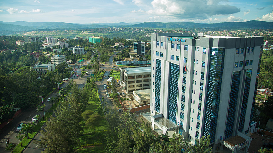 Aerial view of Career Center building, located adjacent to Kigali Heights. / Nadu00e8ge Imbabazi