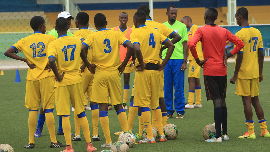 The national U17 team is seen here during a past training session earlier this week at Kigali Stadium. Courtesy