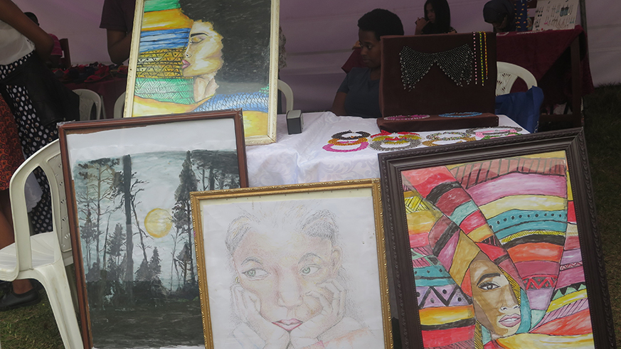 Frames on sale at the youth expo. Eddie Nsabimana