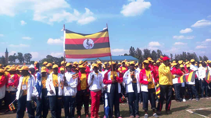 A cross section of officials who accompanied students from participating schools from Uganda