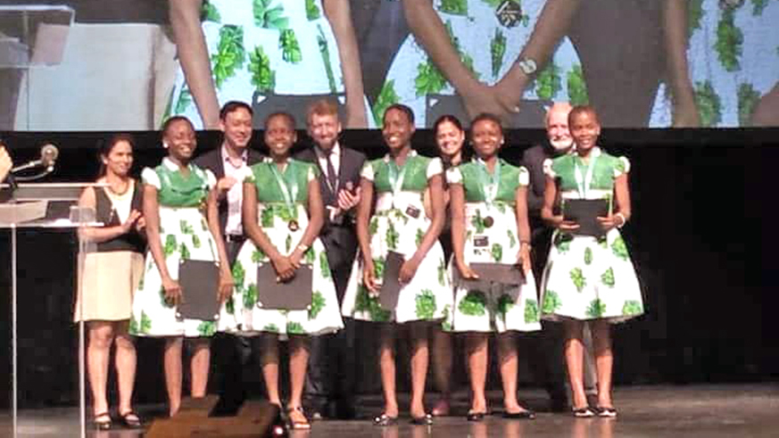 The girls plan to partner with NAFDAC to create a database of certified pharmaceutical products. Net photo.