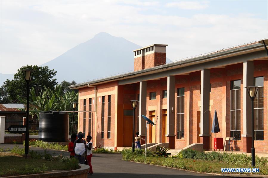 A view of Integrated Polytechnic Regional College Musanze in Musanze district, northern Rwanda. As the largest polytechnic in northern Rwanda, the college, constructed by Chinese enterprise China Geo-Engineering Corporation using funds from the Chinese government, is playing an important role in training technical persons in Rwanda. / Xinhua/Lyu Tianran