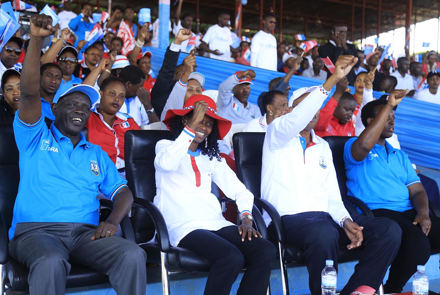 RPF candidates from Gasabo District during the campaign at Gisozi yesterday (Sam Ngendahimana)