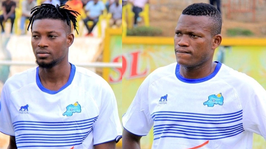 Ghana-born midifielder Prosper Donkor Kuka (left) and Ivorian forward Gerard Stephane Kouame (right) signed a two-year contract, each, after training with the Blues for nearly two weeks. Courtesy.