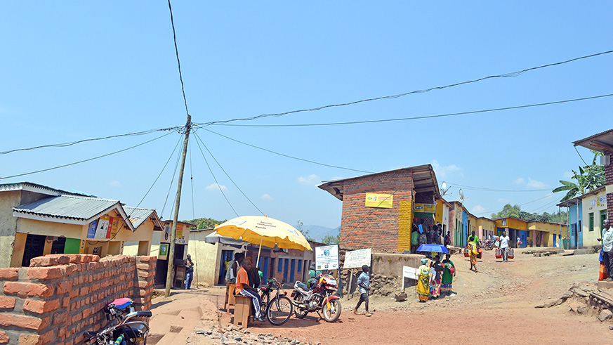 Mataba trading center with new electricity poles. Photos by Joseph Mudingu.