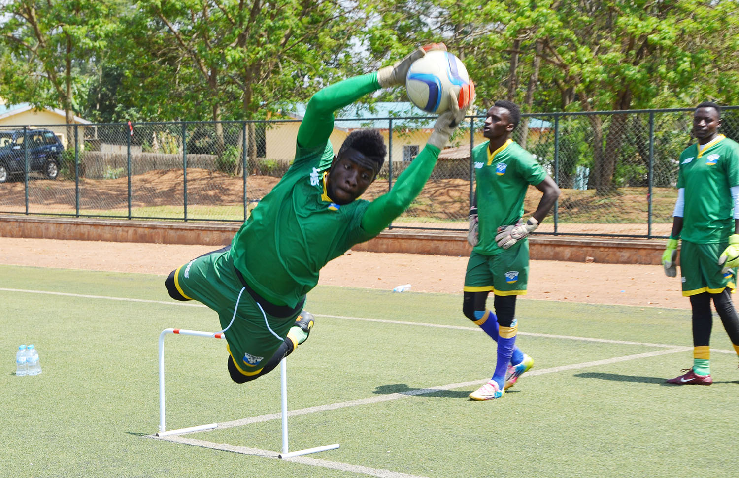 Amavubi and Free State Stars goalkeeper Olivier Kwizera during training in 2016. File photo.