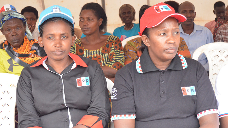 Murekatete (L) and Uwamariya are both RPF Inkotanyi candidates from Rwamagana District. J. Nsabimana