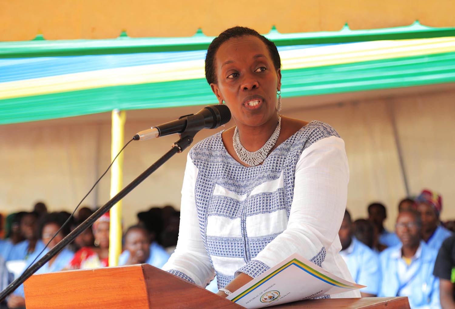 The Minister for Health, Diane Gashumba durin g a past event. Sam Ngendahimana.