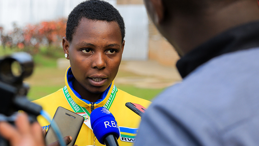 Jovia Umunezero is one of the youngsters tipped by the Egyptian expert Mohamed Hashim Mohamed to shine in African Championships next week. The 17-year old won silver in African Youth Games in Algeria last month. File photo.