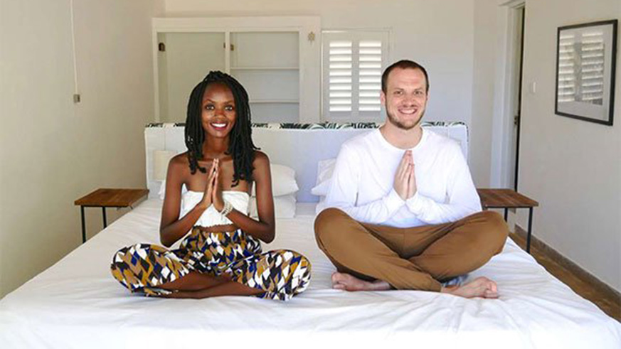 Shay and Nouri relax at their hostsu2019 house in Diani, Mombasa. Net photo.